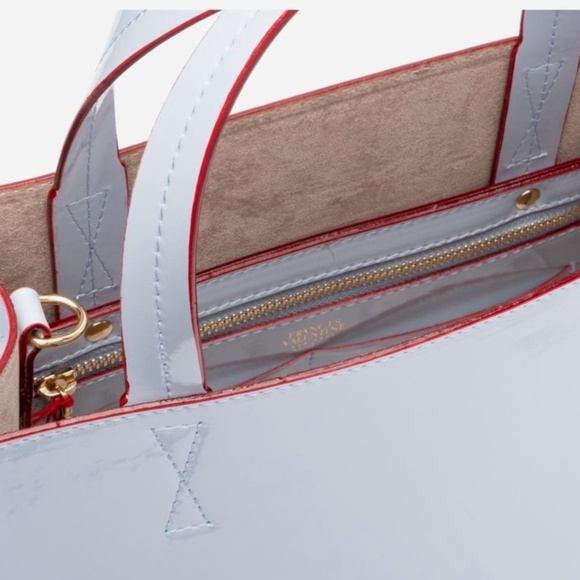 Frances Valentine Margo Vegan Tote Starlight Blue Beautiful Tote Bag L/N - Picture 5 of 8